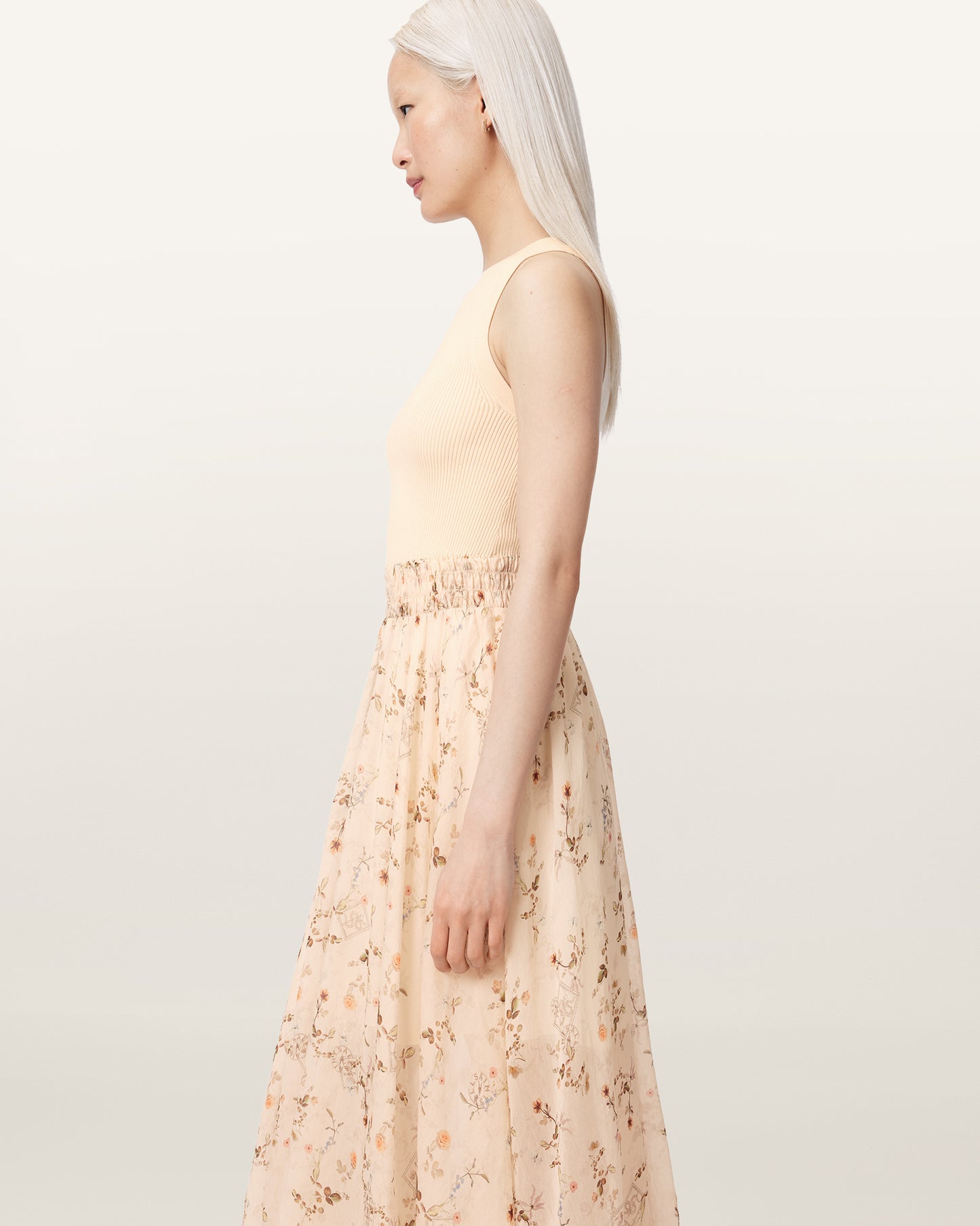 CARMEL OFF WHITE Color Zenia Dress from AllSaints