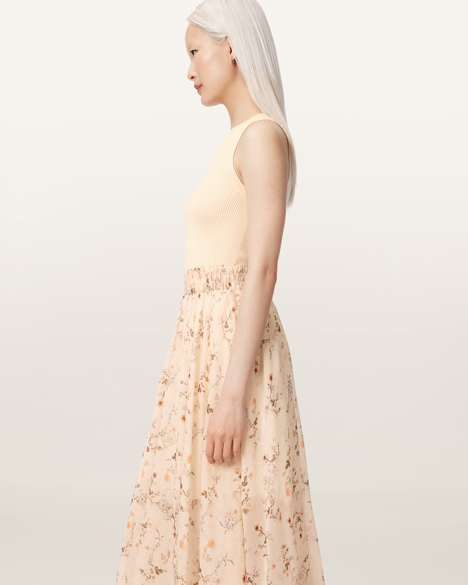 CARMEL OFF WHITE Color Zenia Dress from AllSaints