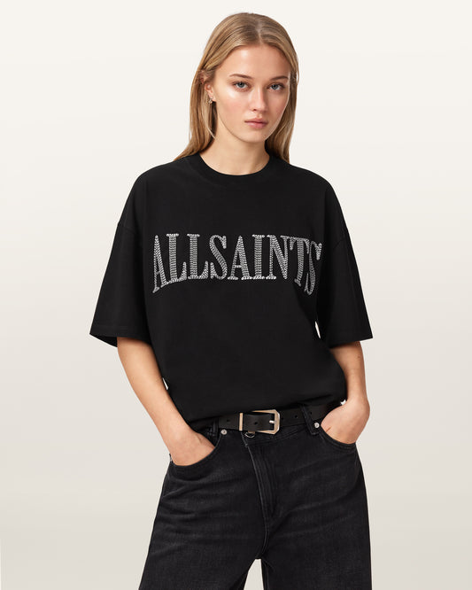 Washed Black Color Dash Etta Tee from AllSaints