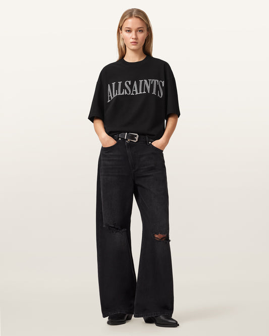 Washed Black Color Dash Etta Tee from AllSaints