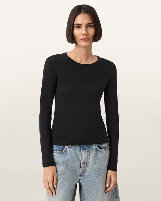 Black Color Stevie LS Tee from AllSaints