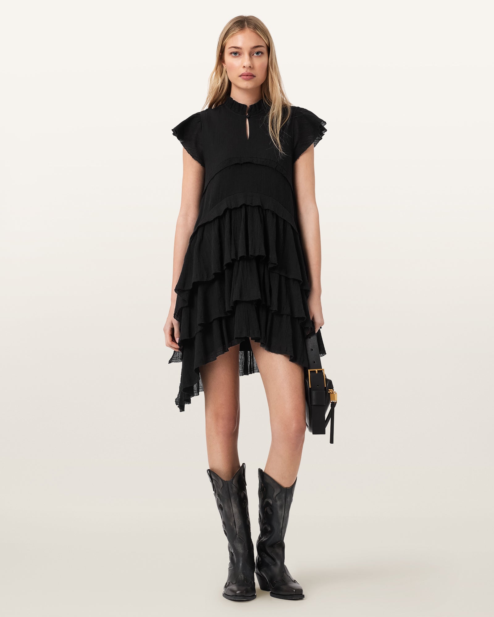 Black Color Cavarly SSmini Dress from AllSaints