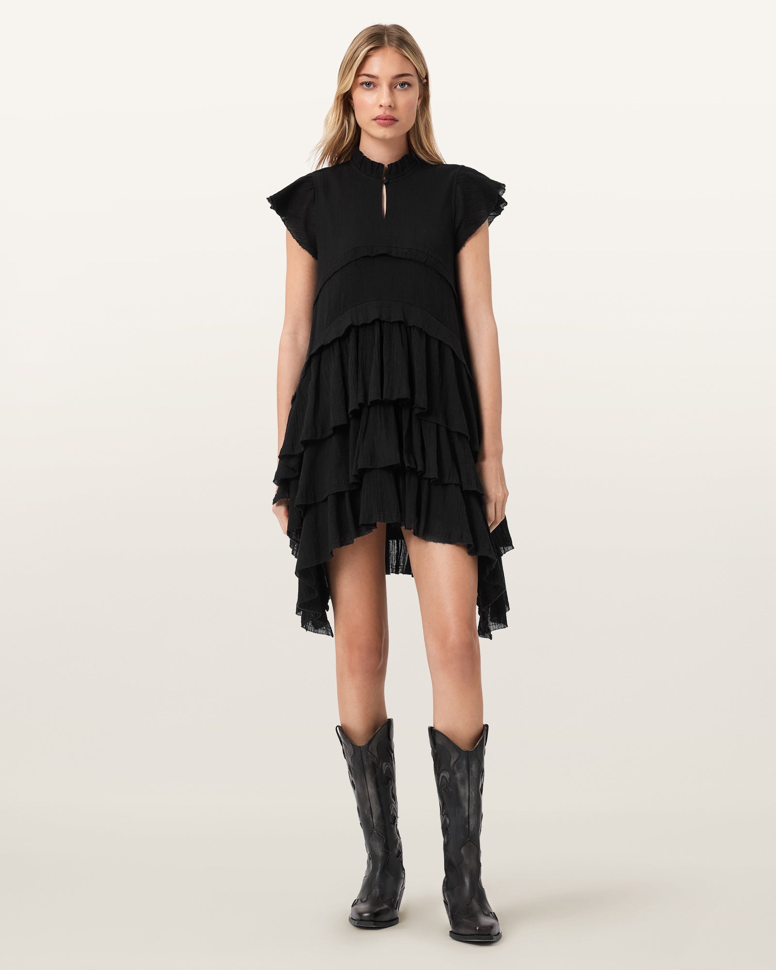 Black Color Cavarly SSmini Dress from AllSaints