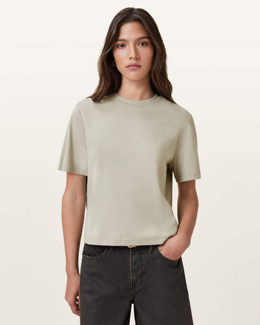 LIGHT ASH GREEN Color Lisa Haven Tee from AllSaints