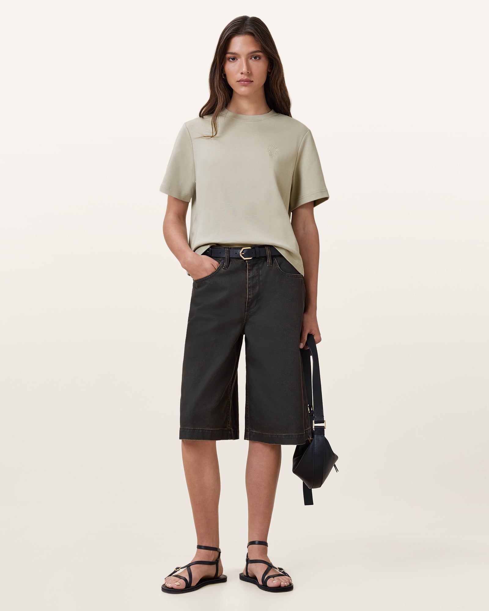 LIGHT ASH GREEN Color Lisa Haven Tee from AllSaints
