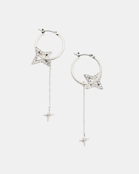 Lux Star Charm Hoop Earrings