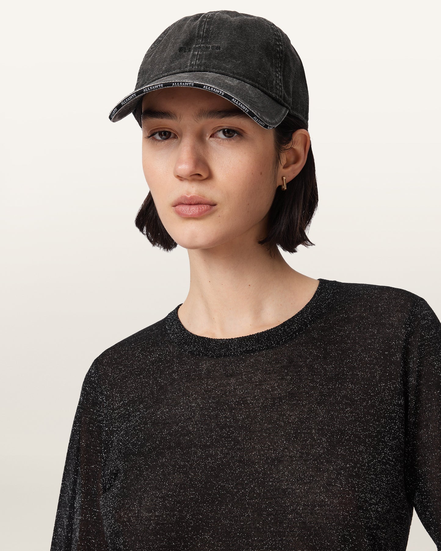 Washed Black Color Billie BB Cap from AllSaints