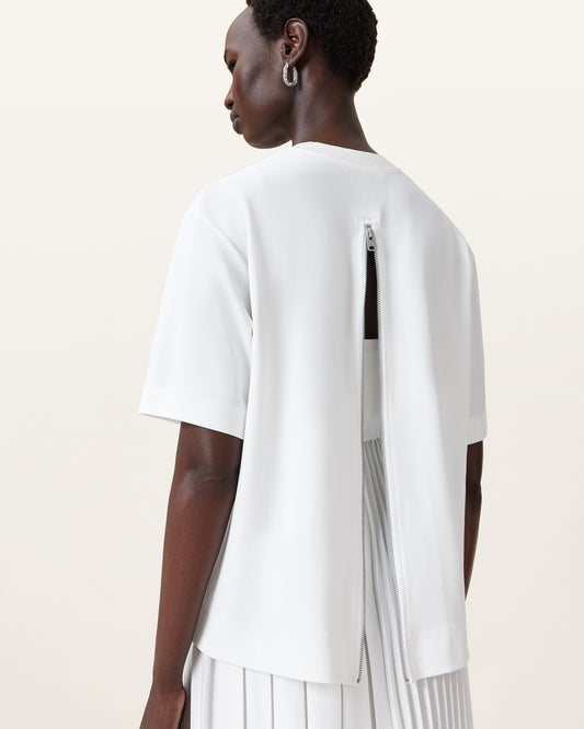 Chalk White Color Jax Tee Dress from AllSaints