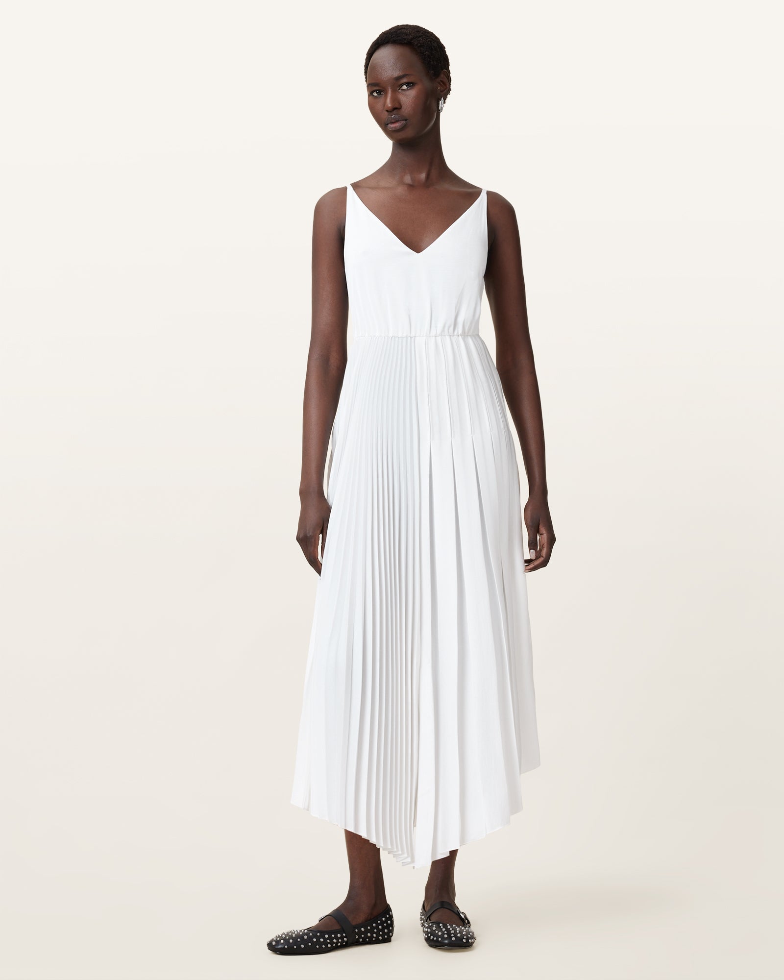 Chalk White Color Jax Tee Dress from AllSaints