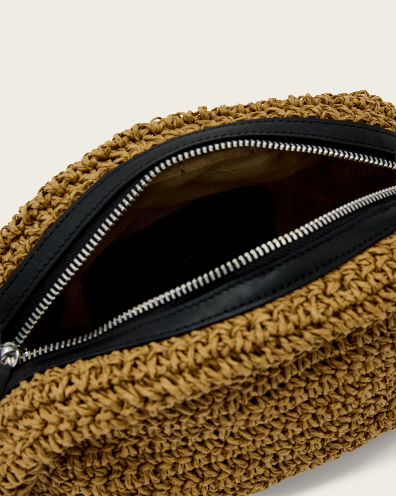 Rosalie Arc Raffia Crossbody Bag