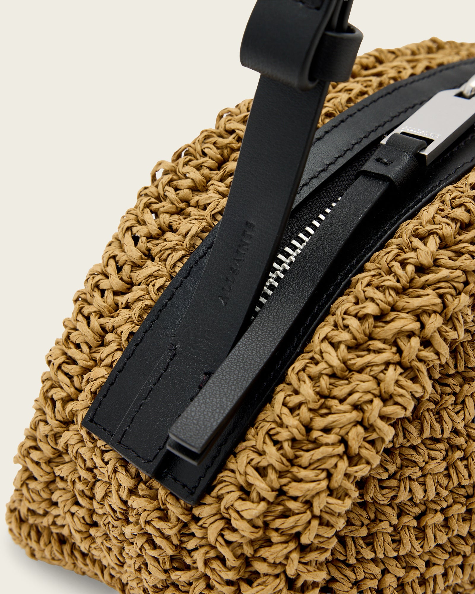 Rosalie Arc Raffia Crossbody Bag