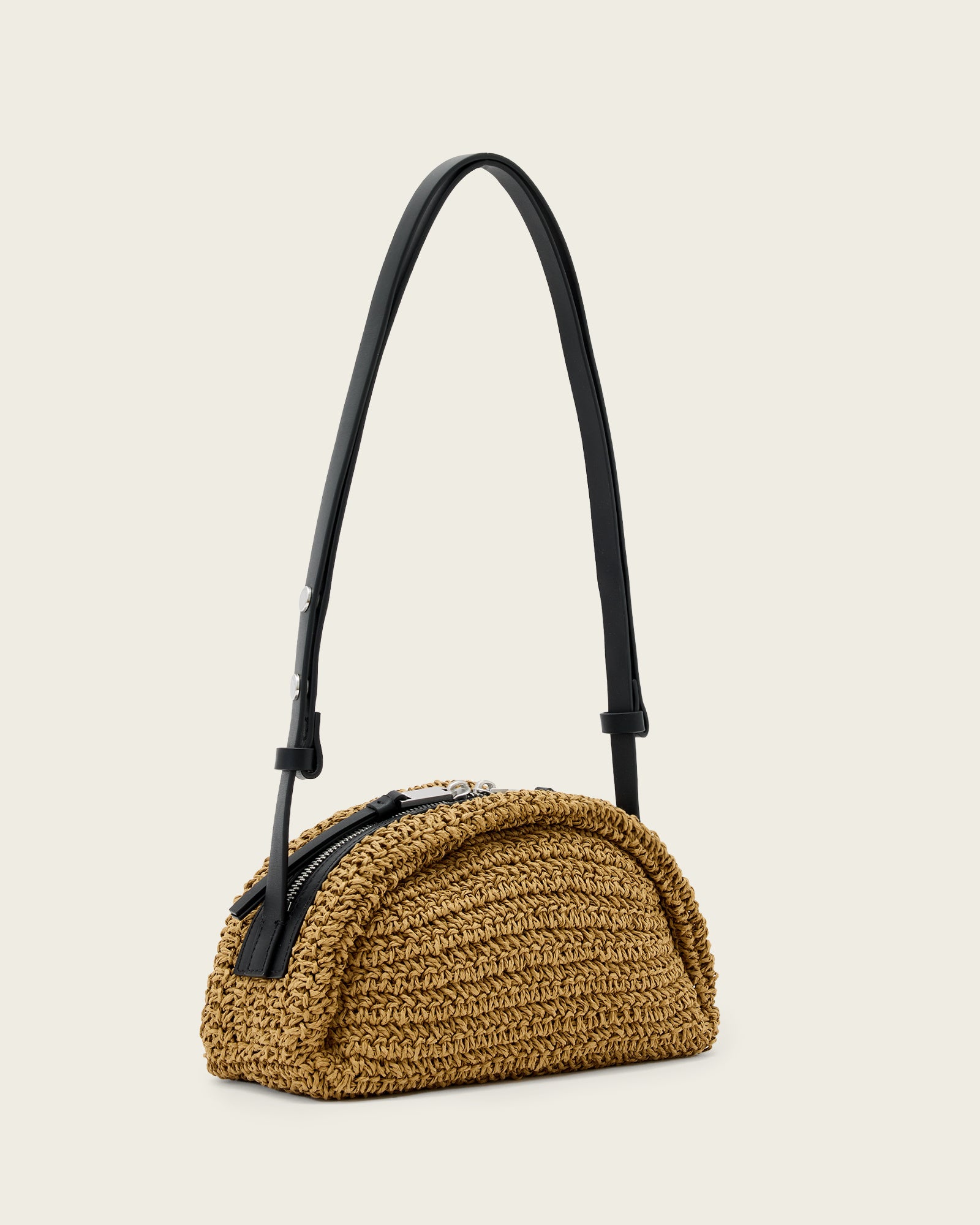 Rosalie Arc Raffia Crossbody Bag