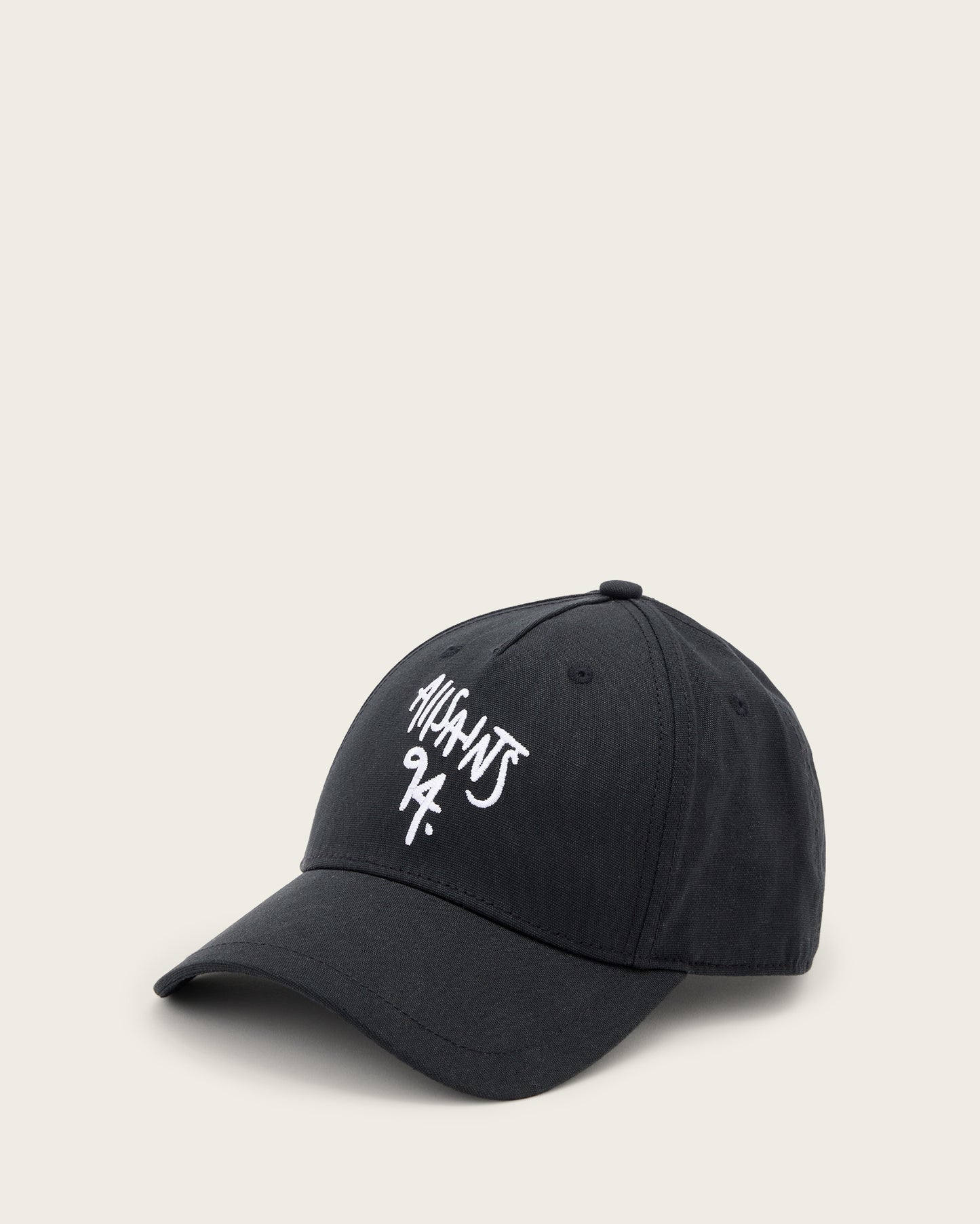 BLACK/CHALK WHITE Color Spray Logo Baseball Cap from AllSaints