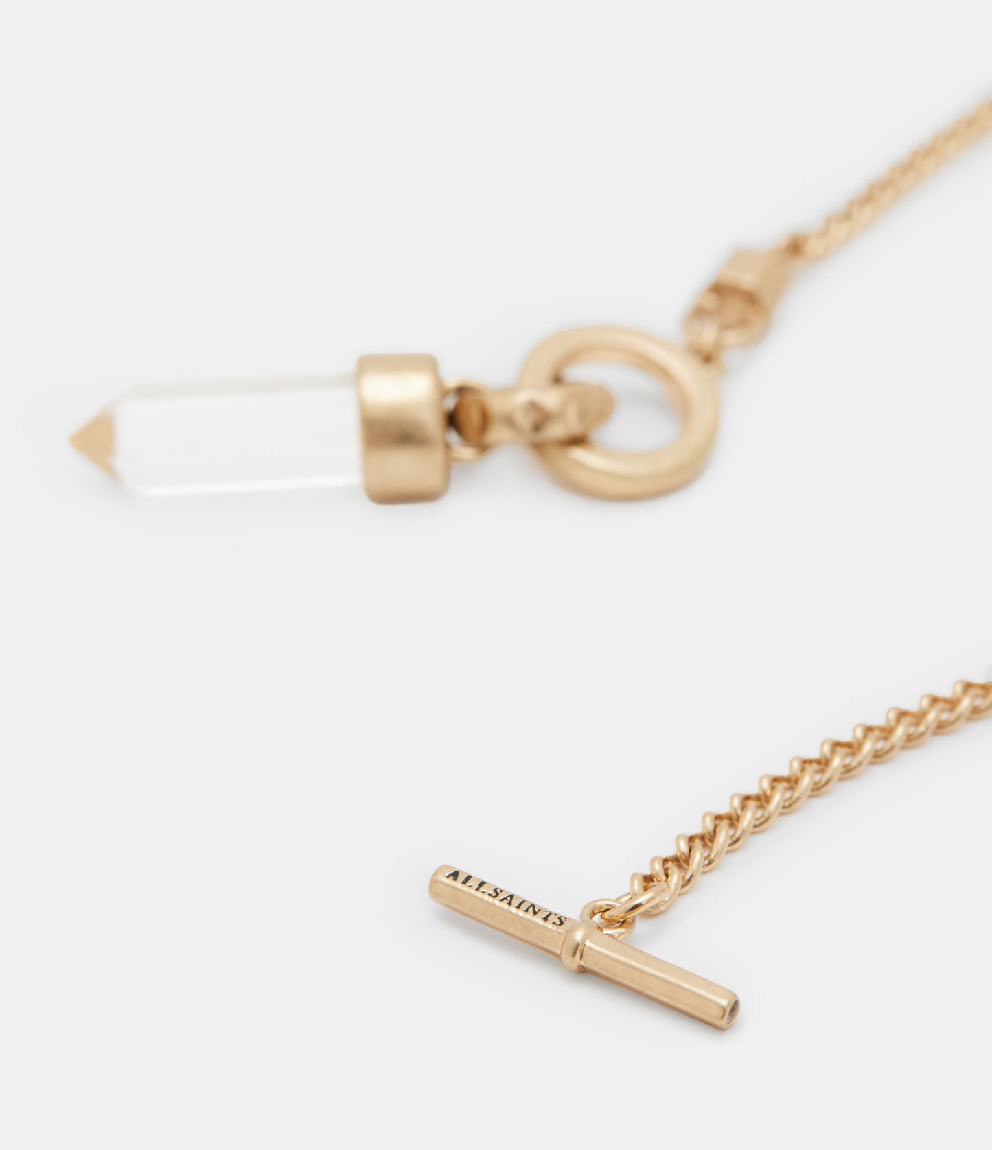 Eryka Long Gold Tone Pendant Necklace