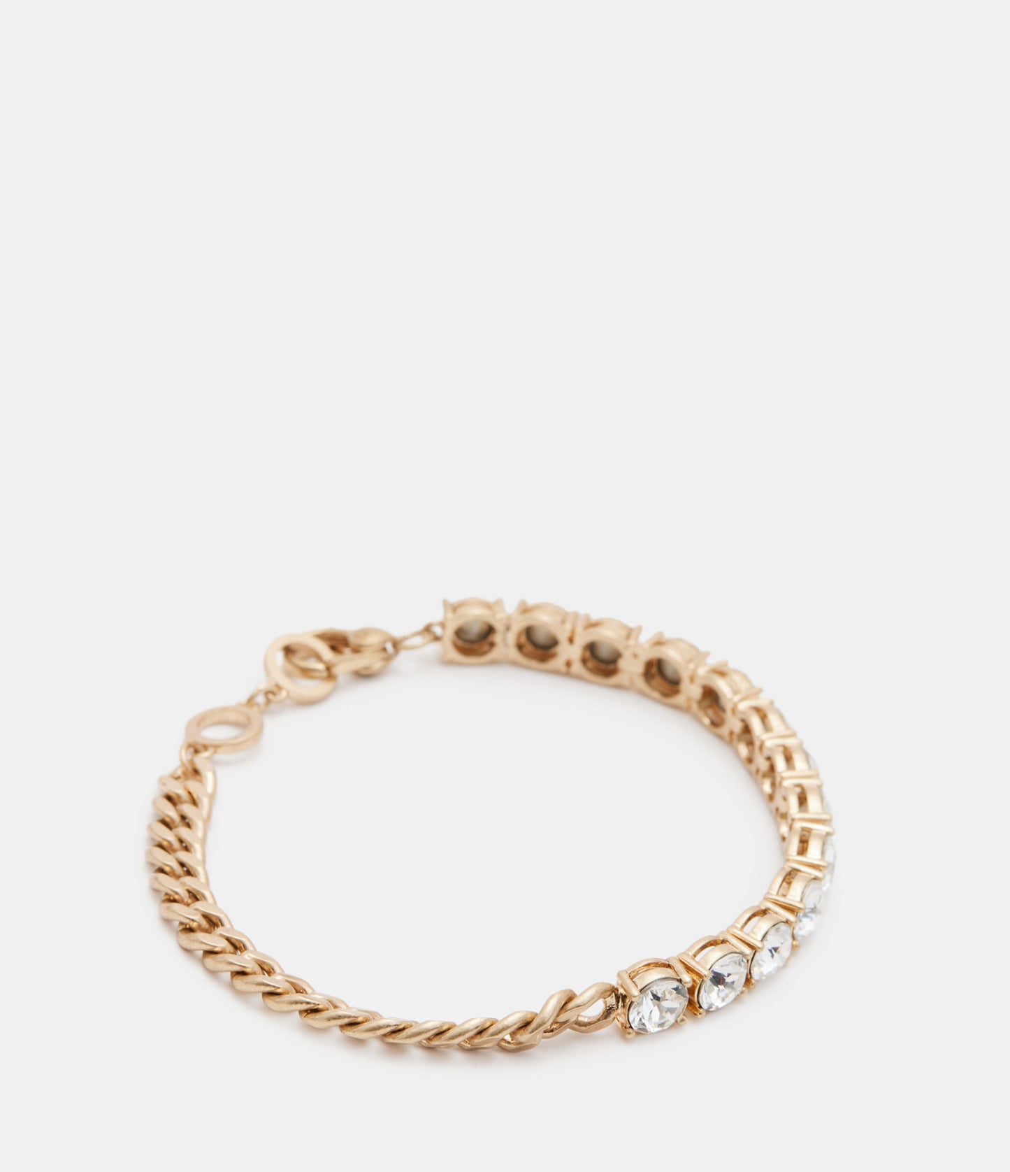 Delmy Crystal Curb Chain Bracelet
