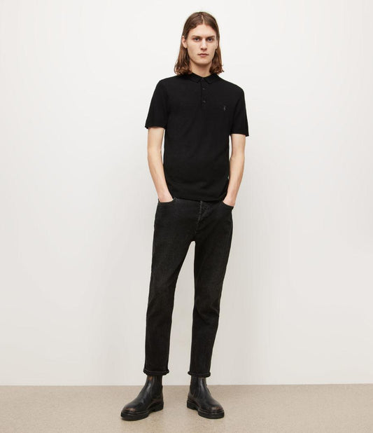 Mode Merino Short Sleeve Polo Knitwear - AllSaints Hong Kong