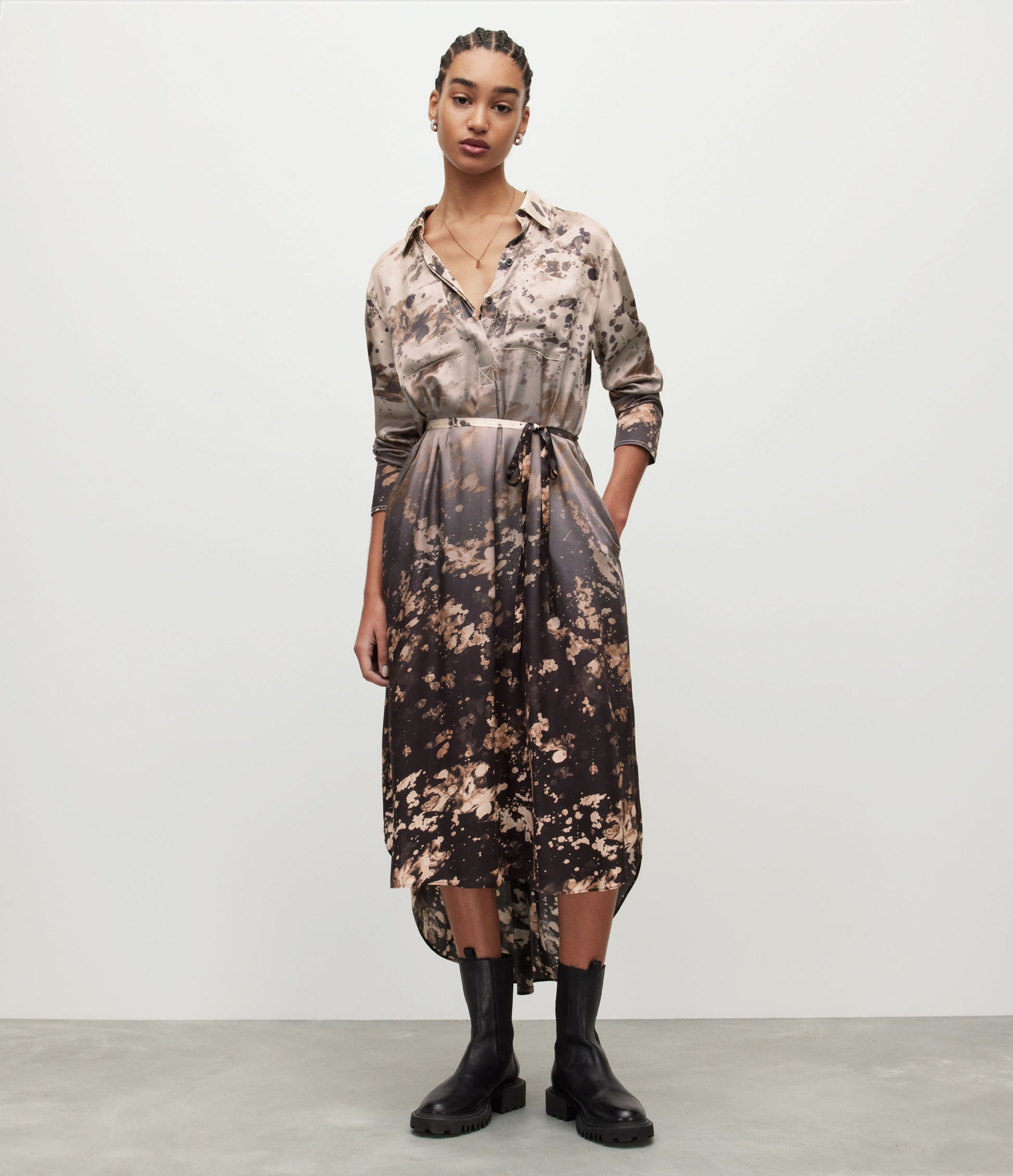 Eva Gaia Ombre Dress - AllSaints Hong Kong