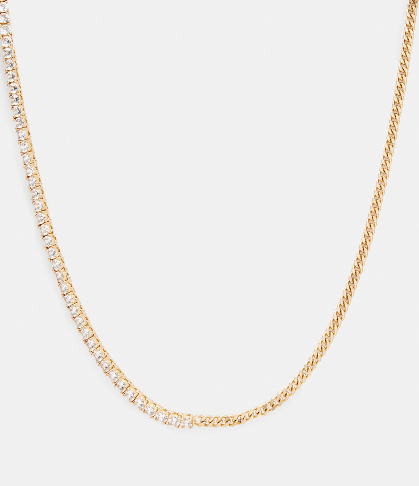 Della Crystal Curb Chain Necklace