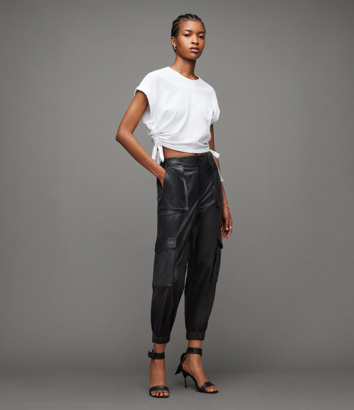 Freida Leather Trouser - AllSaints Hong Kong