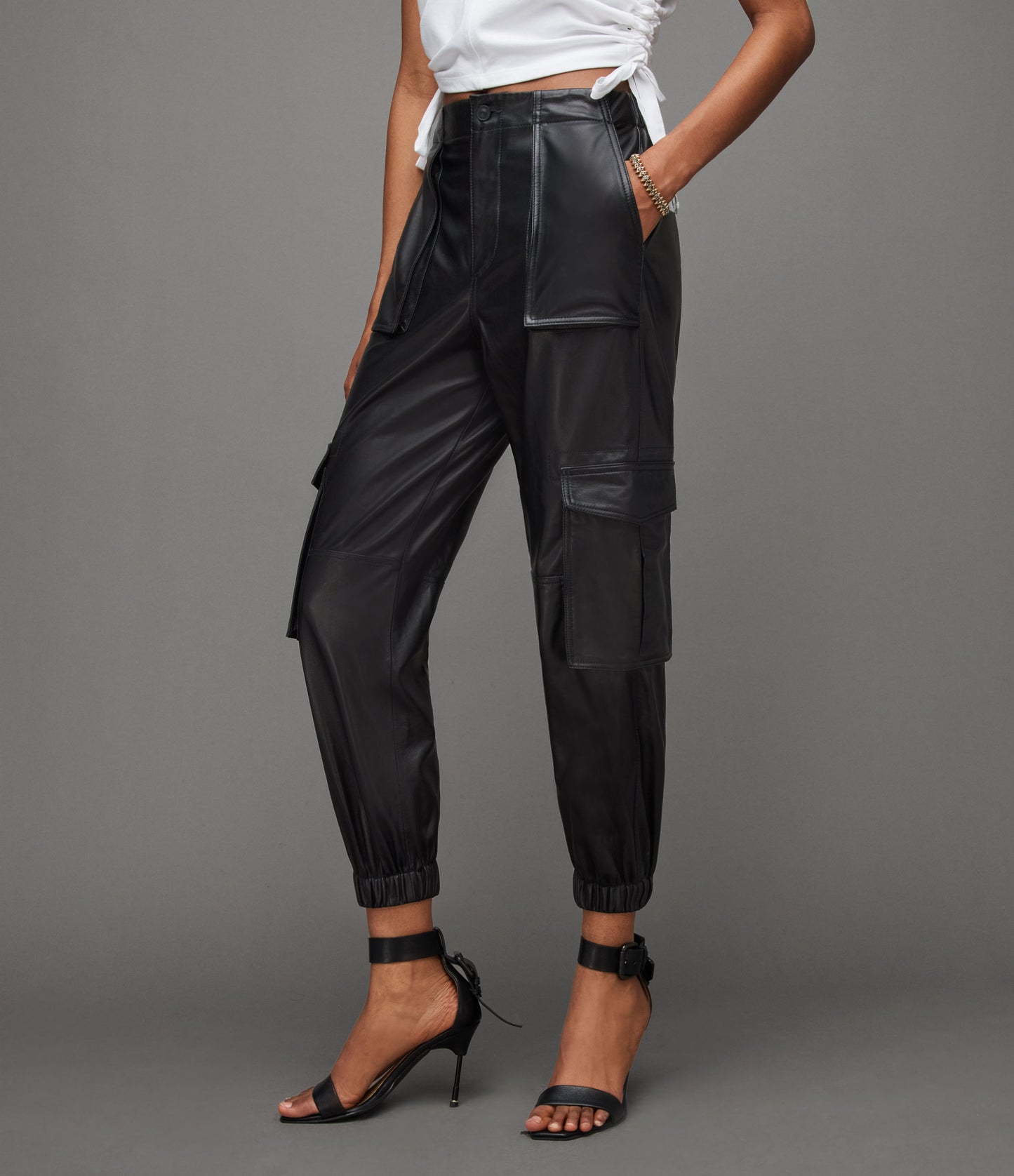 Freida Leather Trouser - AllSaints Hong Kong