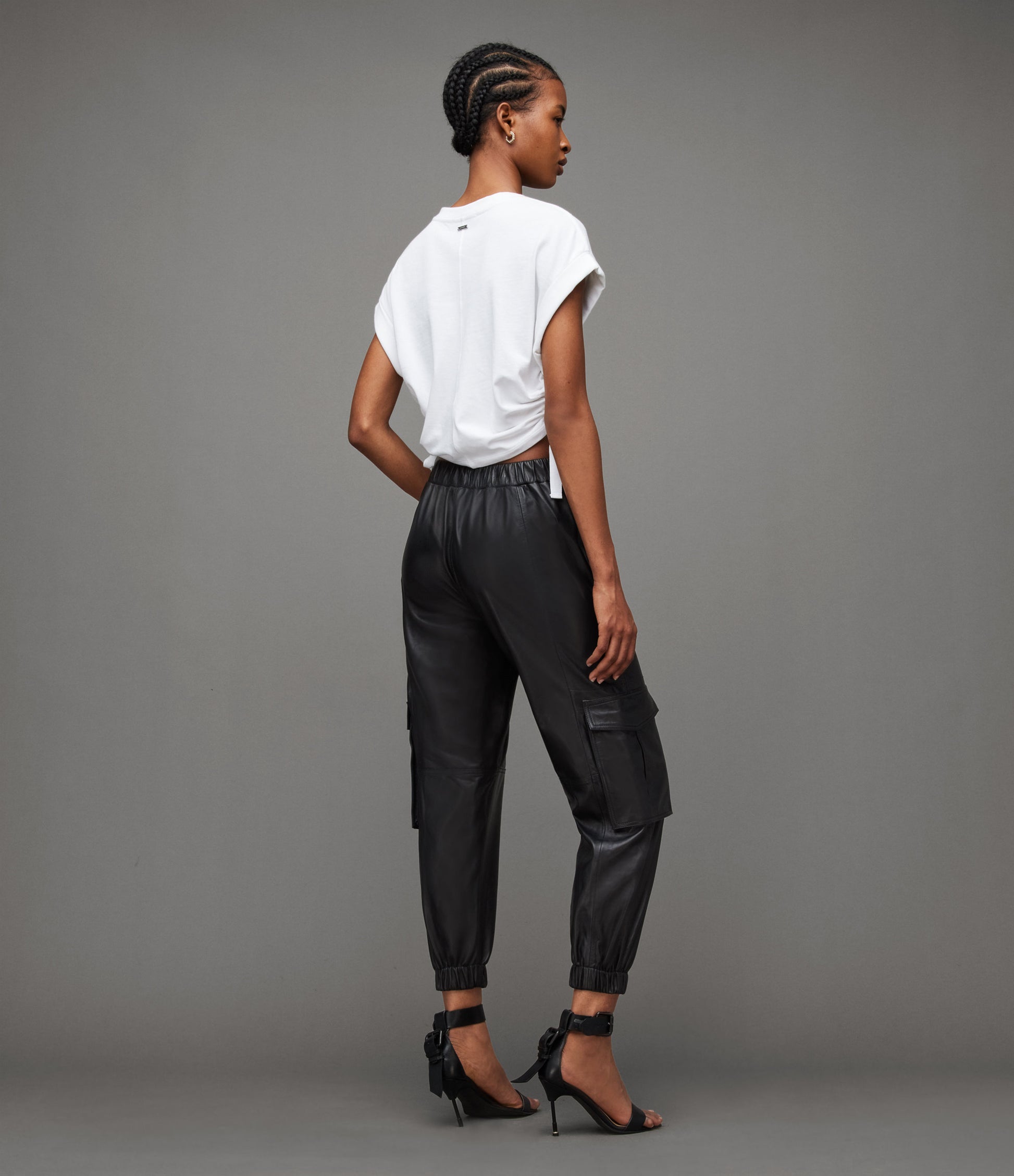 Freida Leather Trouser - AllSaints Hong Kong