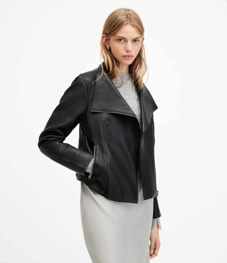 Gray Leather Jacket