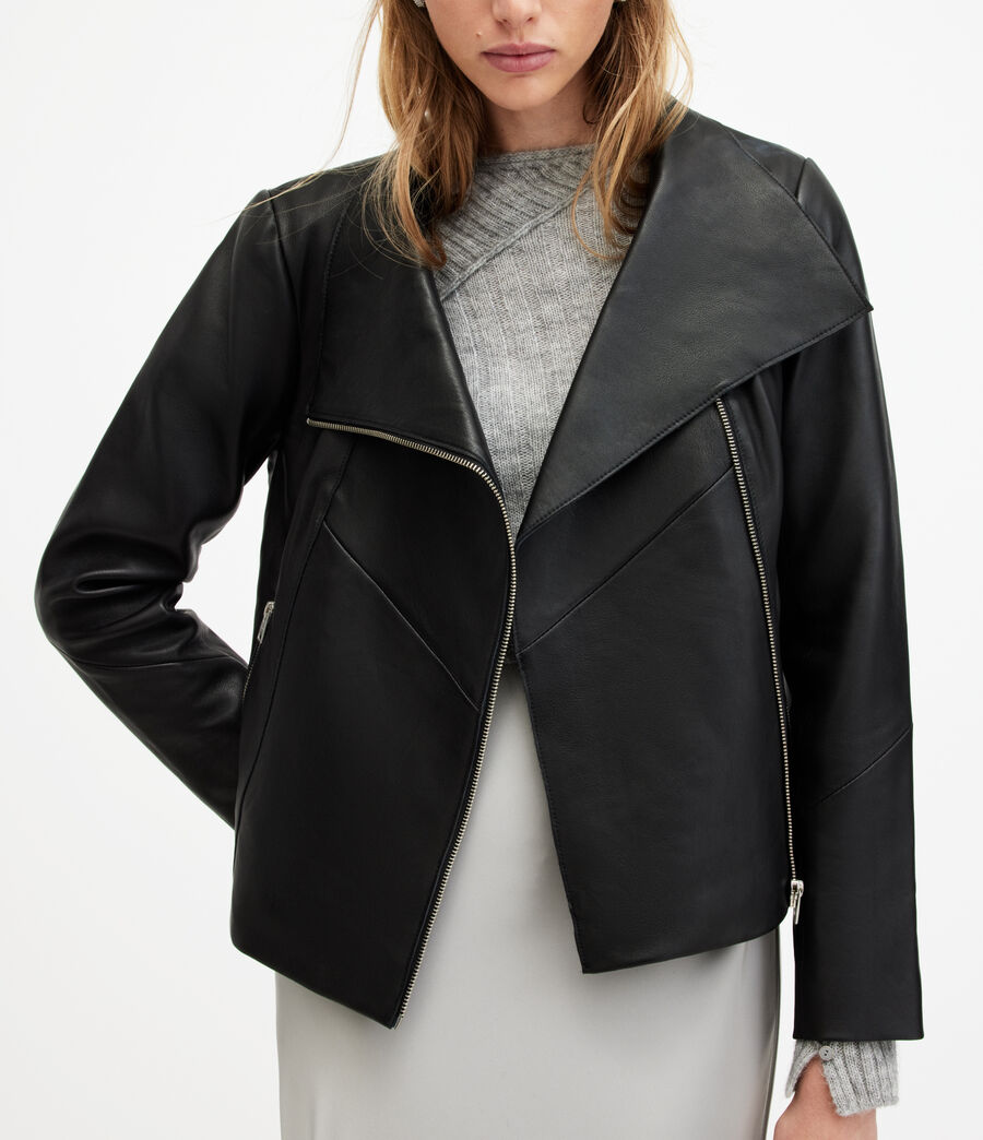Gray Leather Jacket