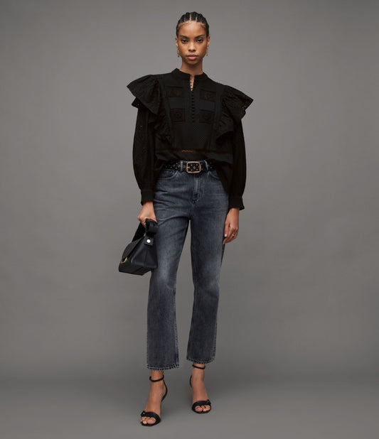 Aubrey Broderie Top - AllSaints Hong Kong