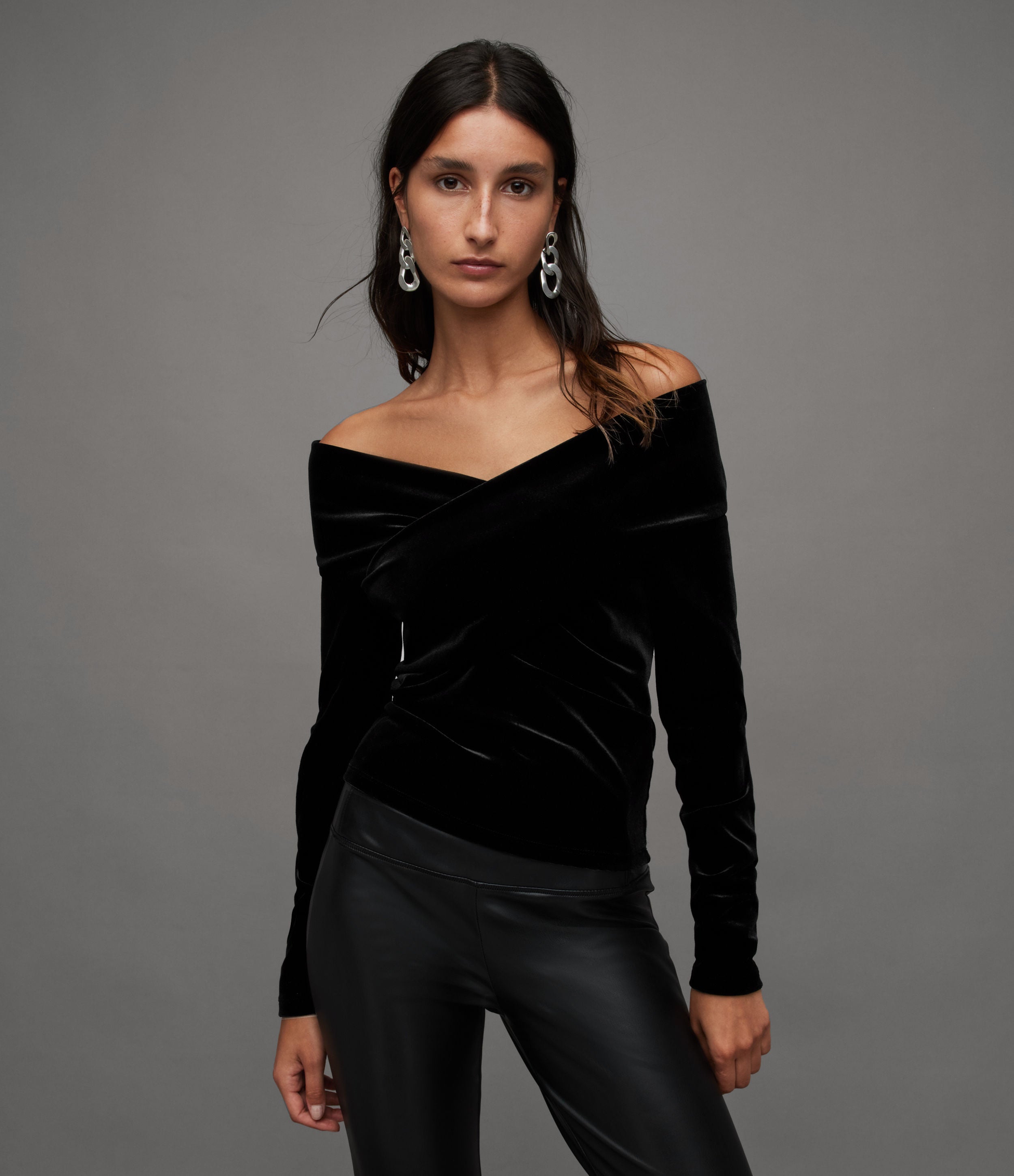 Delta Velvet Top - AllSaints Hong Kong